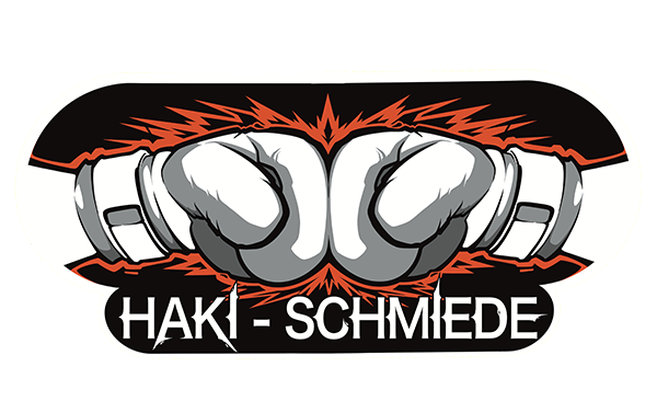 Logo Haki Schmiede - Zwei Boxhandschuhe treffen aufeinander
