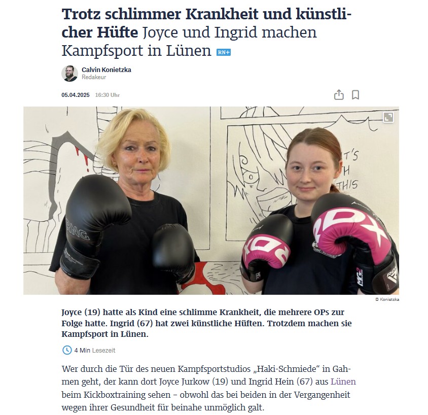 Zeitungsartikel Haki-Schmiede Schülerinnen