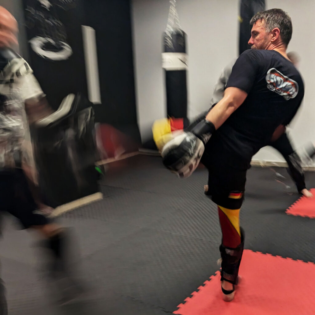 Foto aus dem Kickboxen Training Mark Lesnewski