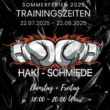 Trainingszeiten vom 22. Juli – 22. August 2025