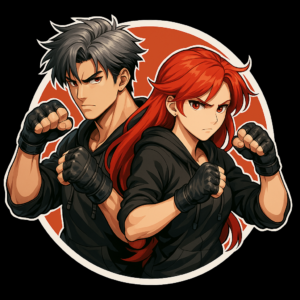 Haki-Schmiede Logo Anime Frau und Mann